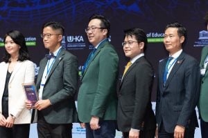 Derek Choi (fourth from left) attended the forum and the opening ceremony on behalf of CMI Hong Kong