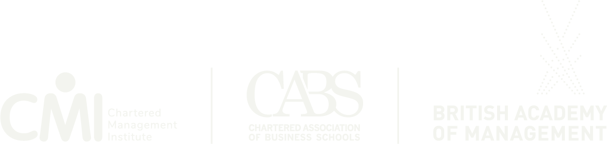 Logos for Chartered Management Institute, Chartered Association of Business Schools and British Academy of Management