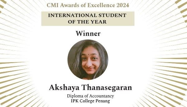 International Student of the Year 2024: Akshaya Thanasegaran